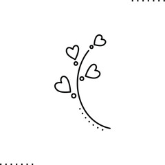 easter decoration twig vector icon in outline