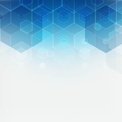 Hexagon blue background. Abstract template for presentation, flyer design. m aket for banner, certificate. eps 10
