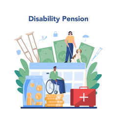 Pension for disabled people. Social security, financial independence