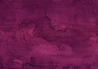 Watercolor deep crimson background texture, hand painted. Watercolour vintage pink backdrop. Stains on paper