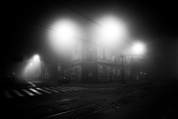 fog in the city