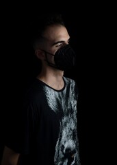 Obraz premium man with mask covid