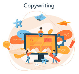 Copywriter concept. Idea of writing texts, creativity and promotion