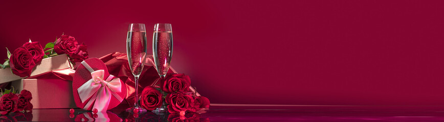 Valentine's day or romantic evening invitation