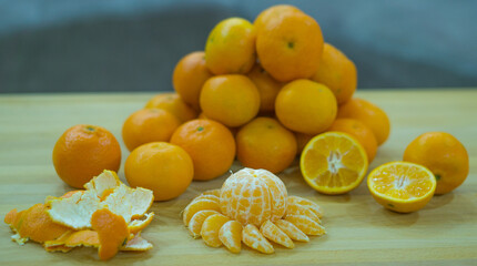 tangerines on a table