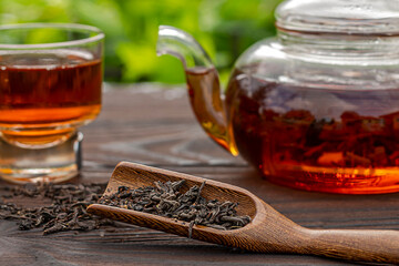 Tea concept on a summer sunny day
