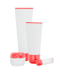 3d render of tubes on white background