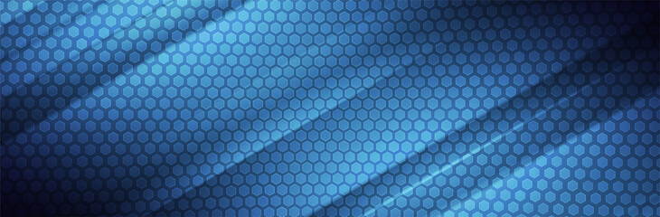 Hexagon background. Blue technology pattern. Futuristic backdrop. Hex vector illustration
