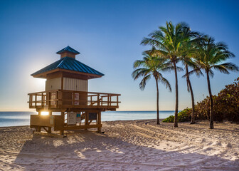 Lifeguard House,.Sunny Isles Beach,Miami.South Florida,USA