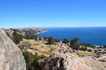 Vista panorámica de Isla del Sol, Bolivia, South America