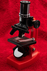 Red microscope for Science and education