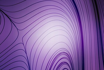 Light Purple vector background with bent lines.