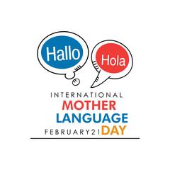 International Mother Language Day. Background design template. February 21