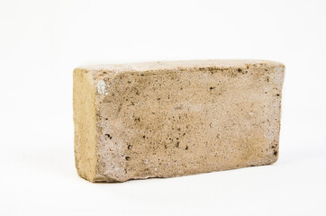 Old vintage bricks isolated on white background.