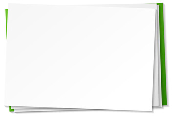 Blank paper note template on white background
