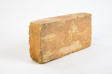 Old vintage bricks isolated on white background.