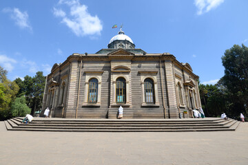 St. George's Cathedral, a Ethiopian Orthodox church in Addis Ababa, Ethiopia. Haile Selassie was...