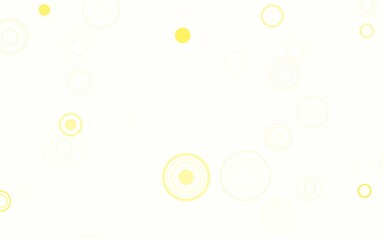 Light Yellow vector background with bubbles.