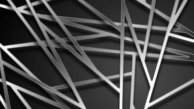 Silver metallic grid pattern abstract tech motion background. Seamless looping. Video animation Ultra HD 4K 3840x2160