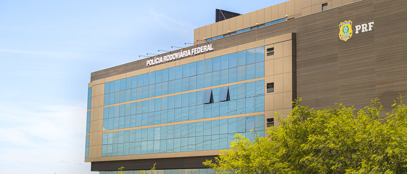 Pol&iacute;cia Rodovi&aacute;ria Federal - PRF. Seguran&ccedil;a P&uacute;blica, Tr&acirc;nsito, Tr&aacute;fego, Brasil. Edif&iacute;cio da Superintend&ecirc;ncia Regional da Pol&iacute;cia Rodovi&aacute;ria Federal DF localizado no Setor de Ind&uacute;stria e Abastecimento.