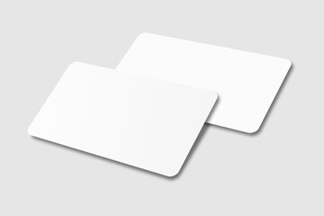 Realistic blank rounded corner business card illustration for mockup