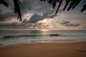 sunset on the beach