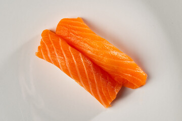 Raw Salmon over Rice Sushi