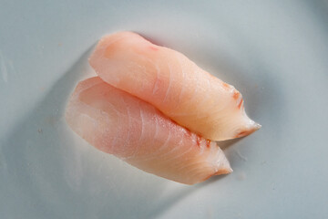 Raw Yellowtail or Hamachi Sushi