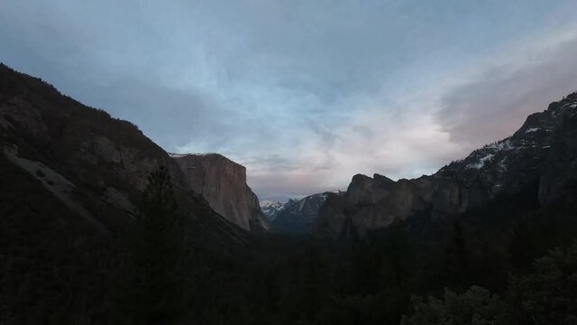 Yosemite Sunset Time Lapse at Tunnel View