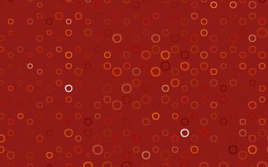 Light Red, Yellow vector background with bubbles.