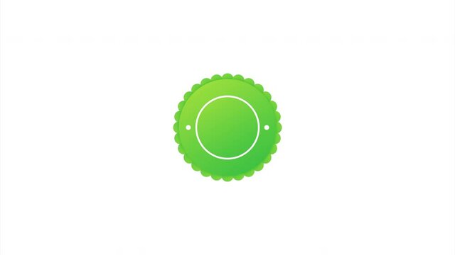 Green colored BPA free emblems, badge, logo, icon.  stock illustration.