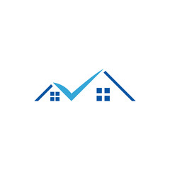 simple abstract chech house logo vector