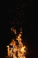 Fototapeta na wymiar fire in the fire