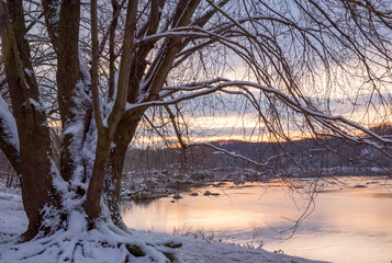 river in winter