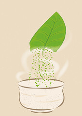 Tea Leaf Powder Cup