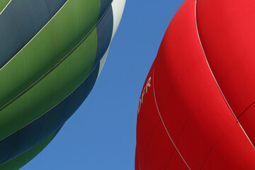 Fototapeta premium Hot air balloon fabric patterns with various colors and lines