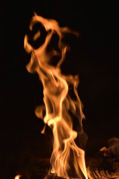 fire in the dark