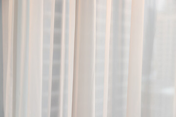 White curtains and morning sunlight