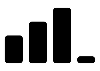 Signal bar icon vector  for apps and website