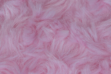 Pink luxury wool natural fluffy fur wool skin texture  close-up