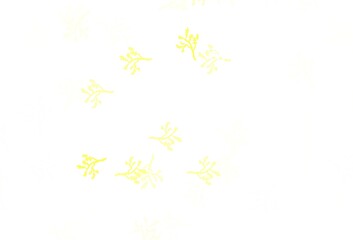 Fototapeta na wymiar Light Green, Yellow vector elegant background with sakura.
