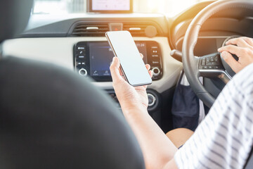 Watch mobile phone while driving