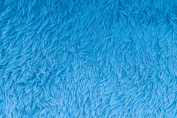 Blue faux fur rug texture