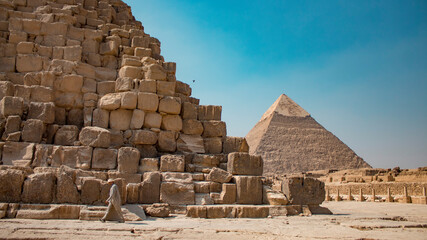 Fototapeta na wymiar Arquitectura de las antiguas Pirámides de Egipto