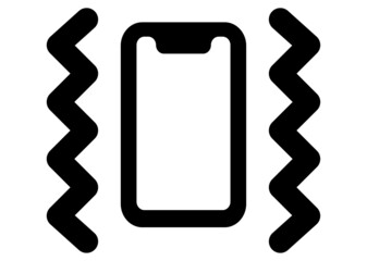 Smart phone in silent mode icon. Smartphone on vibration mode sign. Vector illustration.
