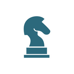 Knight chess colored icon. Board game, table entertainment symbol