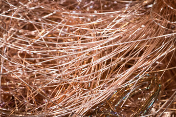 Pure Copper wire core element production of copper cables use for electrical power and  telecomunication