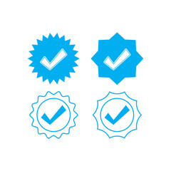 Check mark icon design isolated on white background