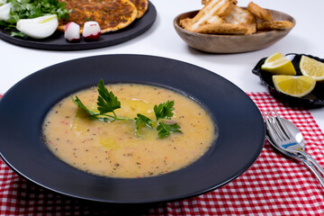 lentil soup with mushrooms