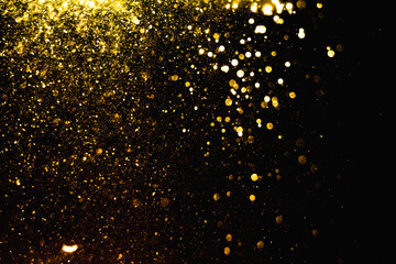 Glittering stars of blur gold  bokeh